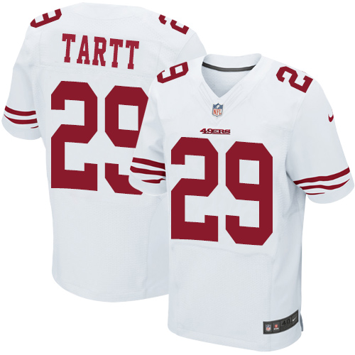 Men's Elite Jaquiski Tartt Nike Jersey White Road - #29 NFL San Francisco 49ers